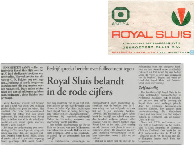 1995 - Hem Zaden neemt alle OP-bloemzaadvariëteiten en verkoopactiviteiten van Royal Sluis over. <br>